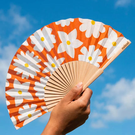 Éventail Fleurs blanches