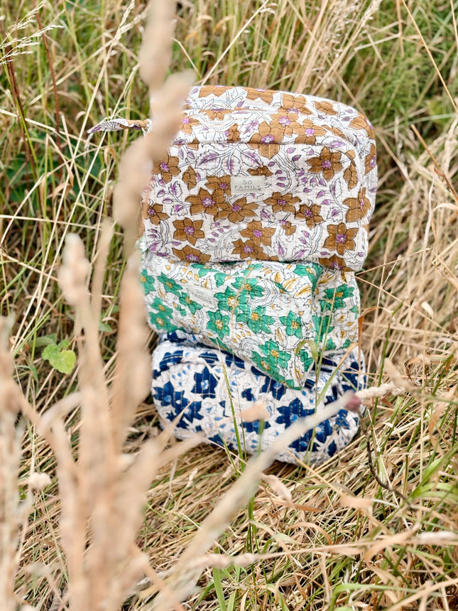 Trousse de Toilette Lurex Bleu