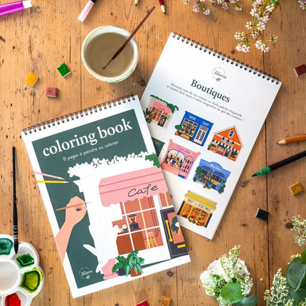 Carnet de coloriage A4 - Boutiques