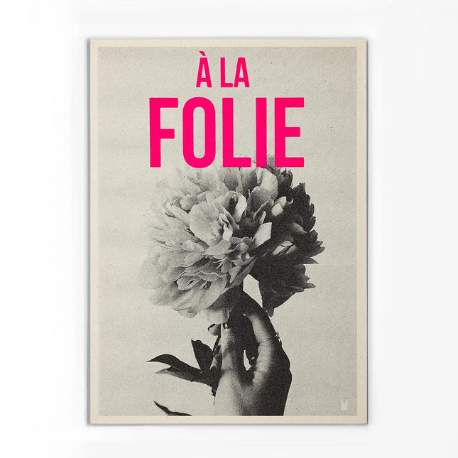Carte sérigraphiée A la folie (2 formats)