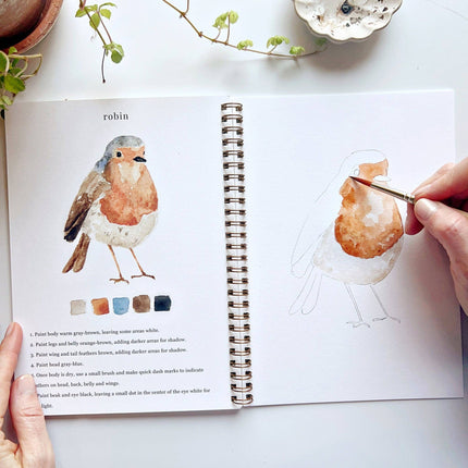NEW Cahier d'aquarelle Oiseaux