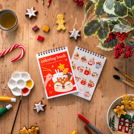 Carnet de coloriage A6 - Noël gourmand