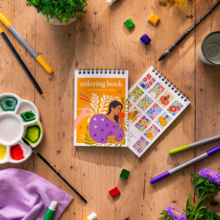 Carnet de coloriage A6 - Jardin des muses