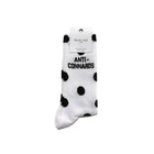 Chaussettes Anti connards pois blanc