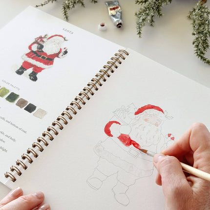 Cahier d'aquarelle de Noël