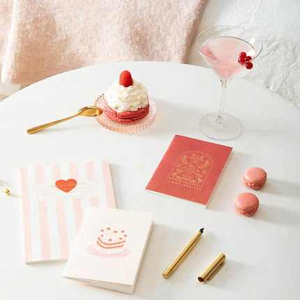 NEW Carnet à rayures roses