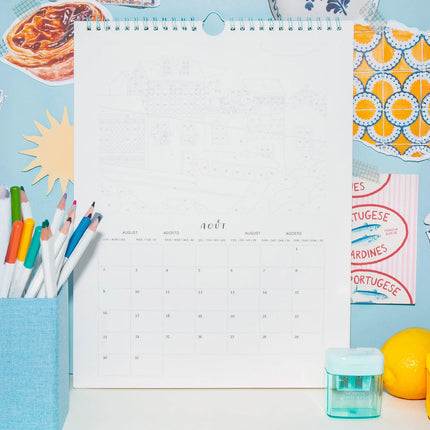 Calendrier 2027 à colorier