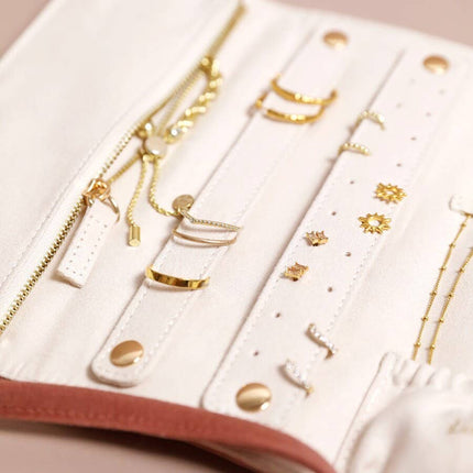 NEW Pochette à bijoux en velours rose foncé