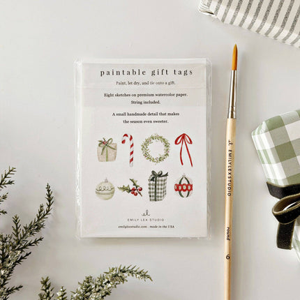 Étiquettes cadeaux de Noël à peindre