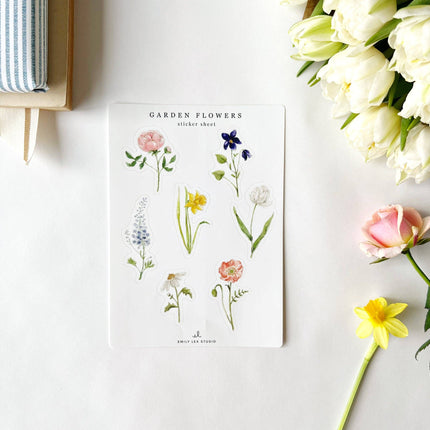 NEW Stickers Fleurs de jardin