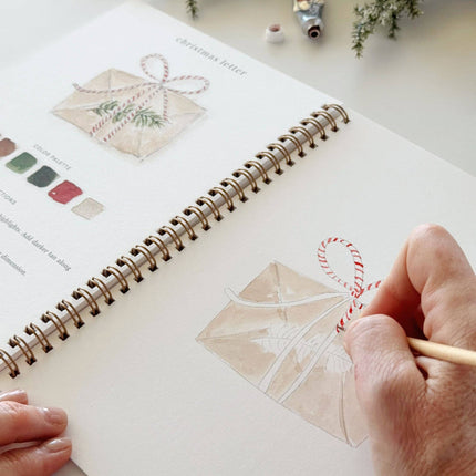 Cahier d'aquarelle de Noël