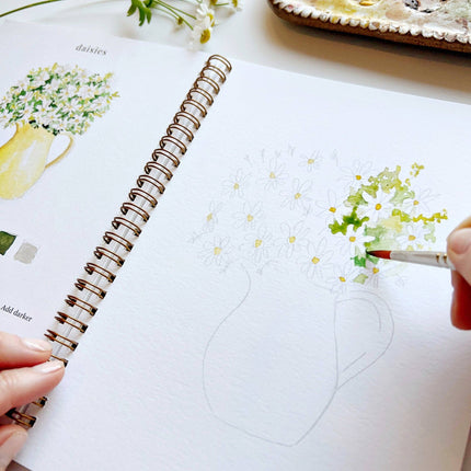 Cahier d'aquarelle Fleurs