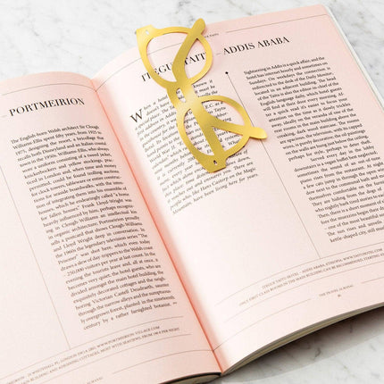 Marque-page en laiton Lunettes