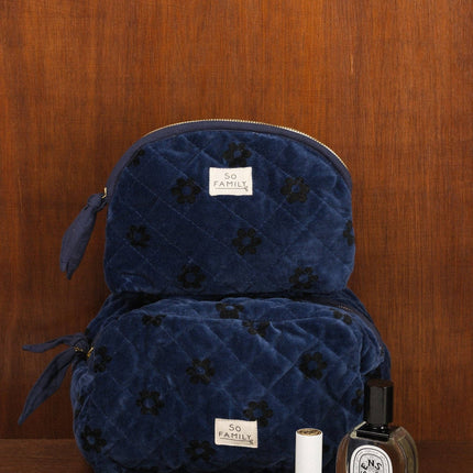 Trousse de Toilette Velours fleurs