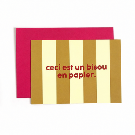 Carte Bisou en papier