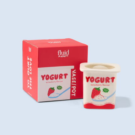 NEW Vase/Pot Strawberry Yogurt