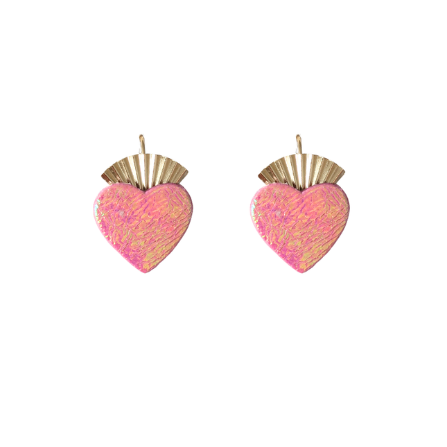 Boucles d’oreilles Lou Holo fraise EXCLU BOUTIQUE