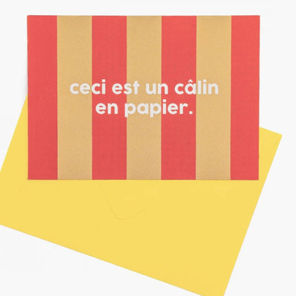 Carte Câlin en papier