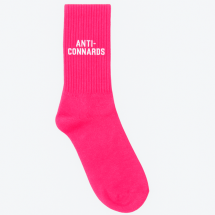Chaussettes Anti connards - paillettes rose fluo