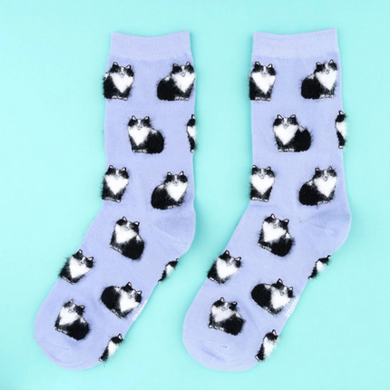 Chaussettes Chat noir et blanc