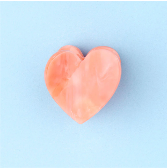 Petite pince à cheveux coeur rose