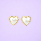 Boucles d’oreilles Coeur perle