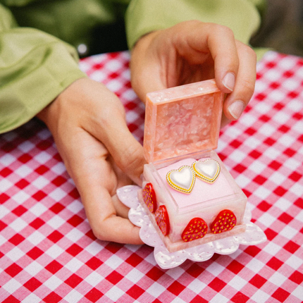 Boucles d’oreilles Coeur perle