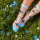 Chaussettes transparentes papillon