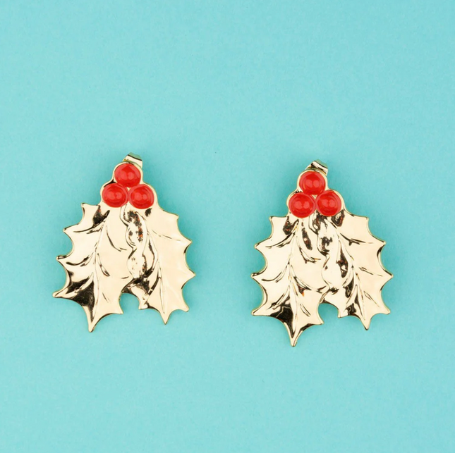 Boucles d’oreilles Houx Coucou Suzette