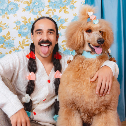 Pince à cheveux Coeur bleu