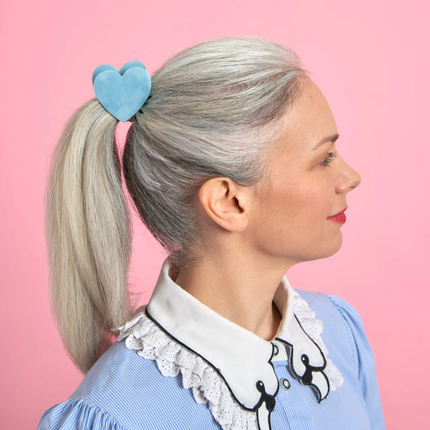 Pince à cheveux Coeur bleu