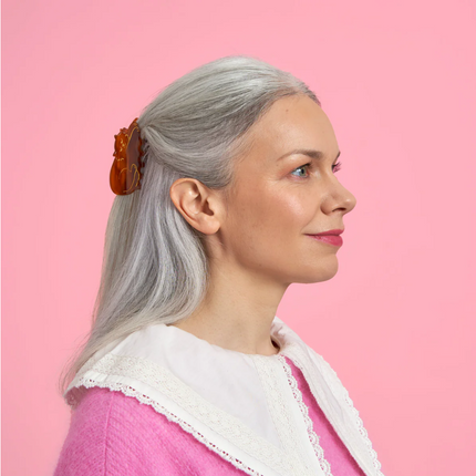 Pince à cheveux chat marron