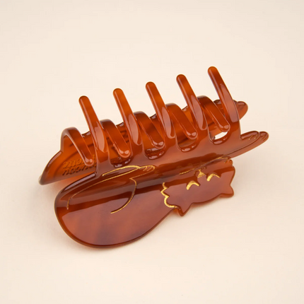 Pince à cheveux chat marron