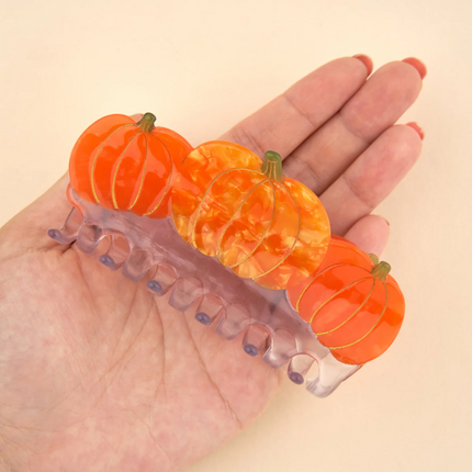 NEW Grande pince à cheveux citrouille