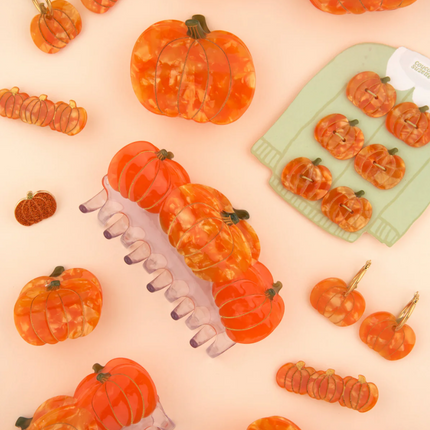 NEW Grande pince à cheveux citrouille