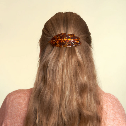 NEW French barrette feuille