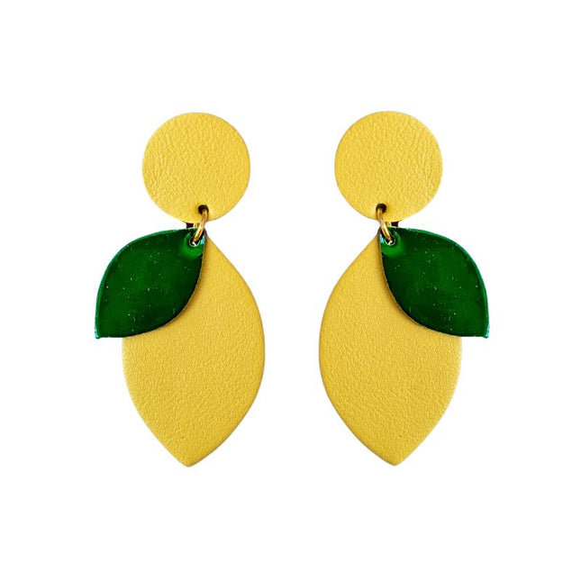 NEW Boucles d’oreilles Citron jaune d'hiver
