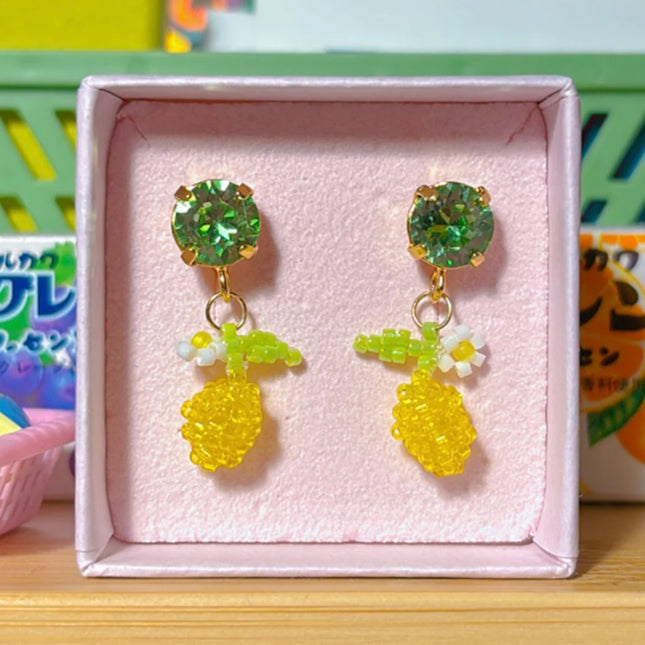 NEW Boucles d'oreilles shiny citron