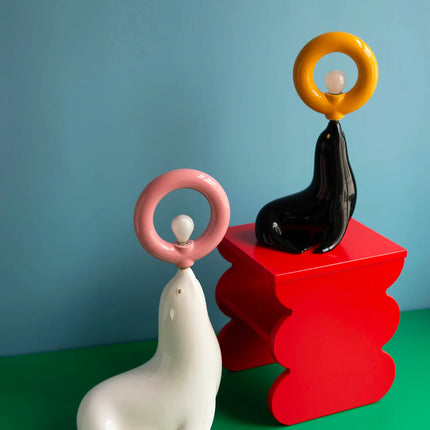 Petite lampe Pénélope noir / jaune