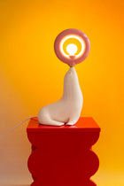 Petite lampe Pénélope blanc / rose