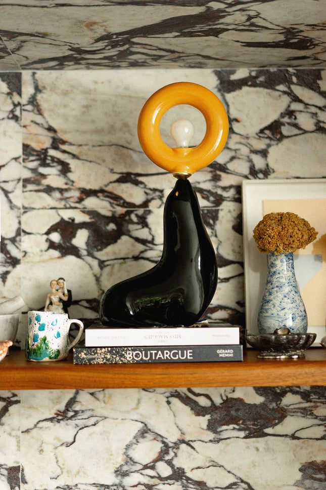 Petite lampe Pénélope noir / jaune