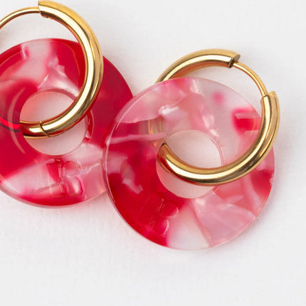 Boucles d'oreilles Donuts Rouge