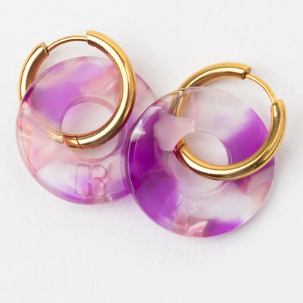 Boucles d'oreilles Donuts Pink