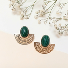 NEW Boucles d'oreilles Aztèque Malachite