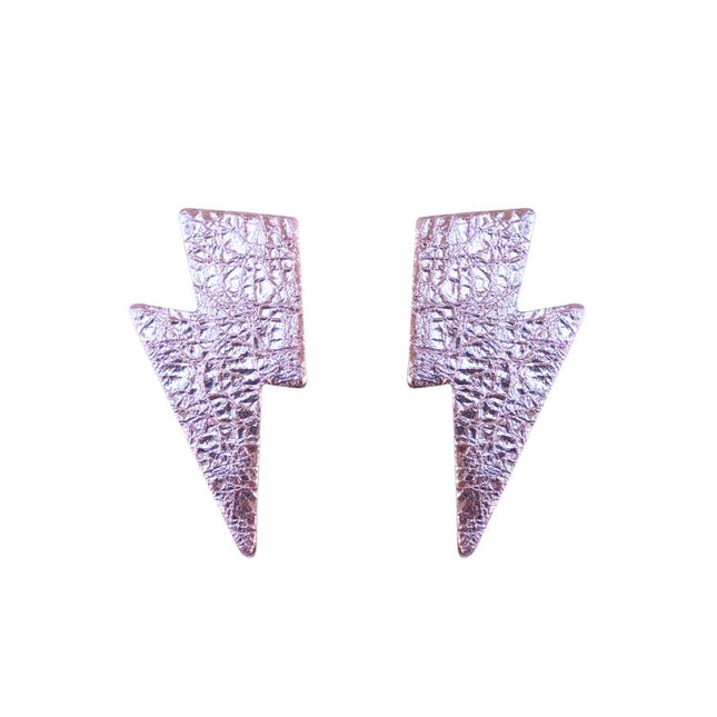 Boucles d’oreilles Foudre Lavande métallisé