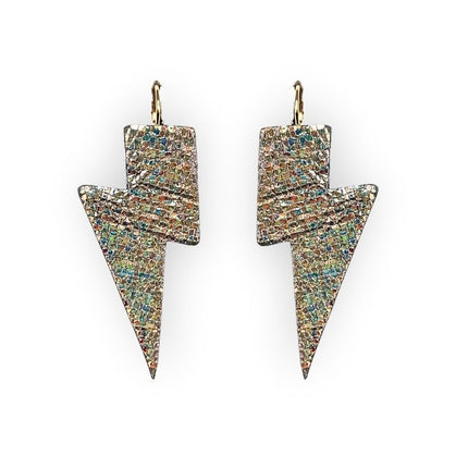 NEW Boucles d’oreilles Mini foudre Carbone irisé EXCLU BOUTIQUE