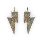 NEW Boucles d’oreilles Mini foudre Carbone irisé EXCLU BOUTIQUE