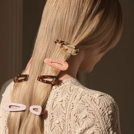 Barrette clip ambre