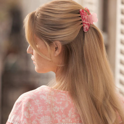 La pince coeur Blush (rouge et rose)