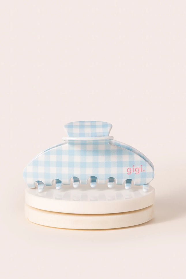 La pince banana (XL) Vichy ciel